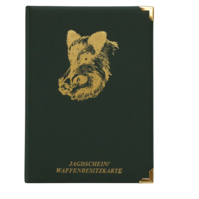 Jagdscheinhülle/ Waffenbesitzkarte Keiler