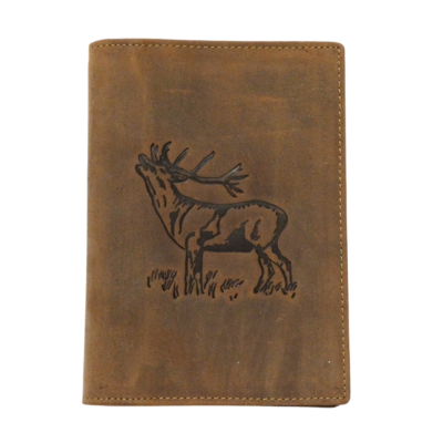 Leder Jagdscheinetui, Hirschmotiv