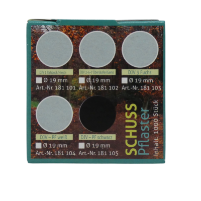 Schusspflaster, schwarz 19mm