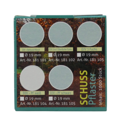 Schusspflaster, weiß 19mm