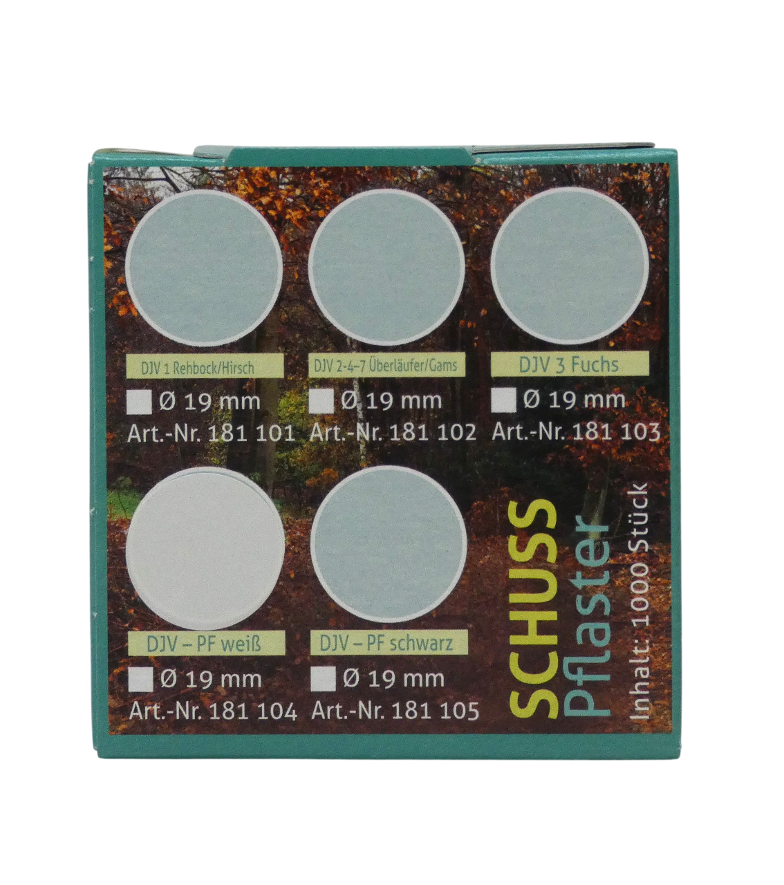 Schusspflaster, weiß 19mm