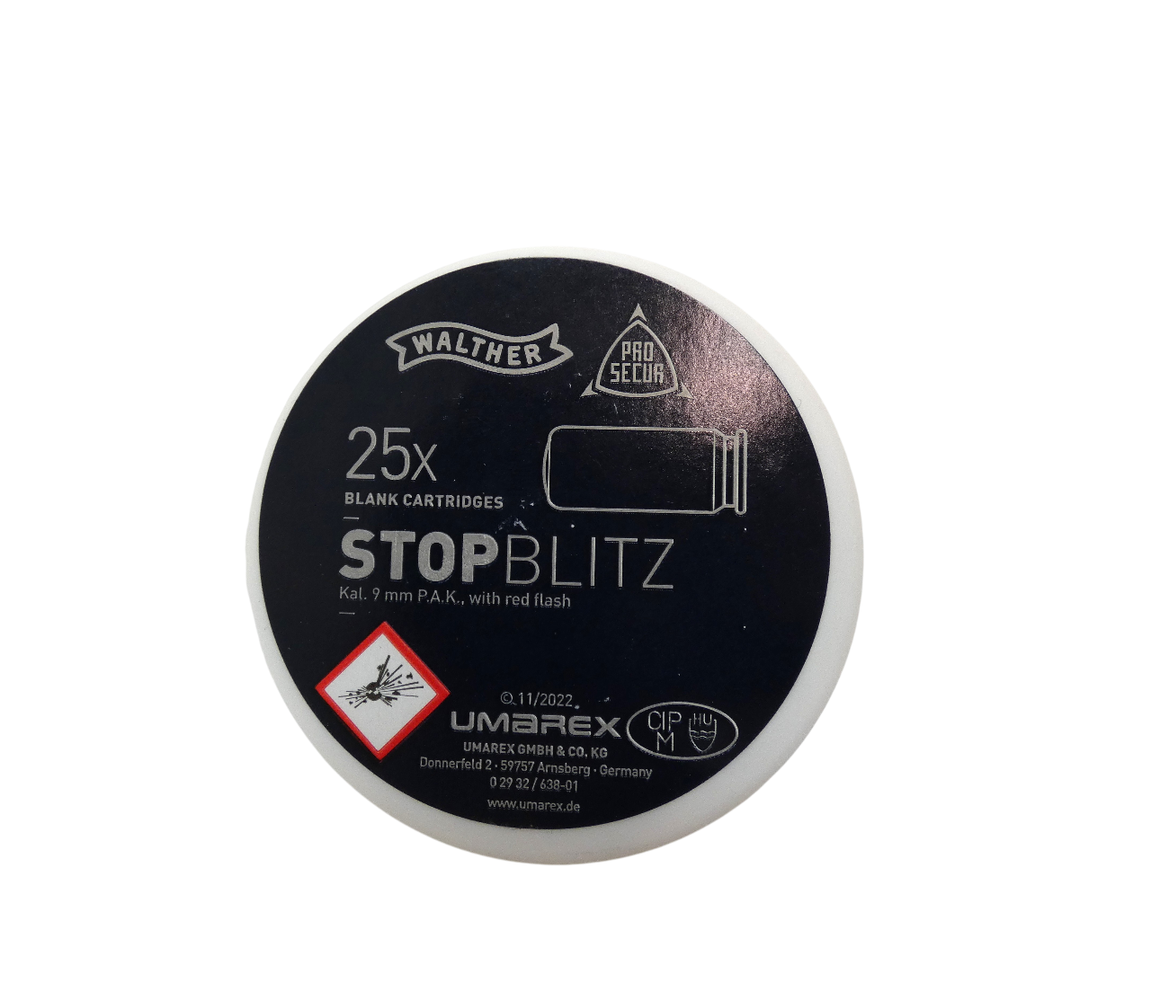 Walther ProSecure, Stop Blitz, 9mm Pistole