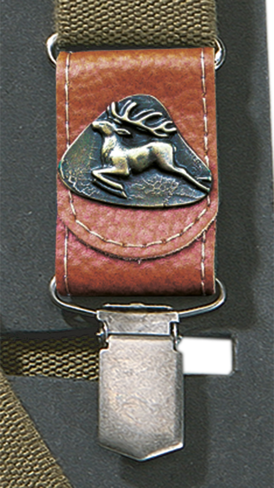 Hosenträger Leder, Hirsch/ Keiler – Bild 2