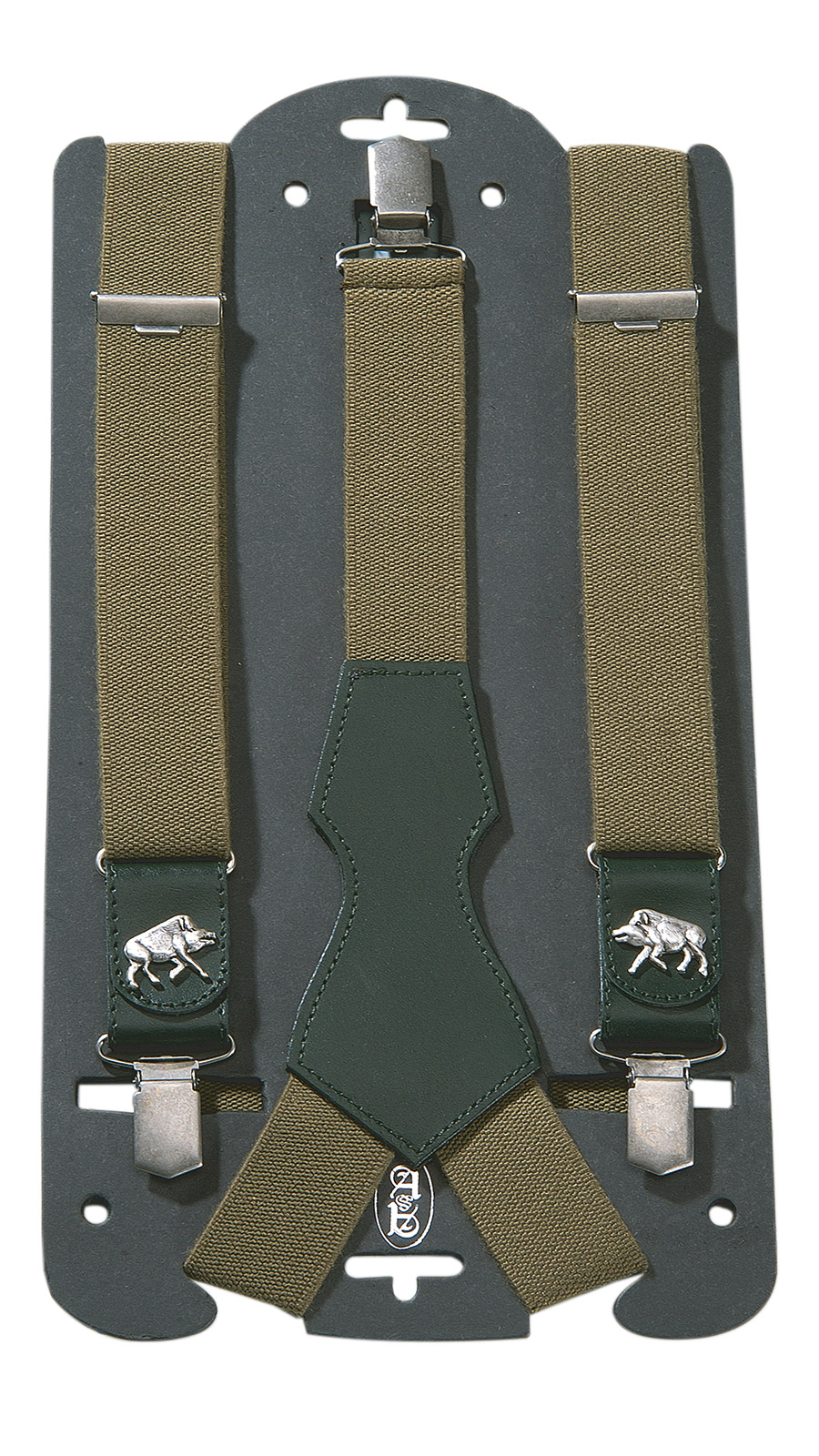 Hosenträger Leder, Hirsch/ Keiler – Bild 3